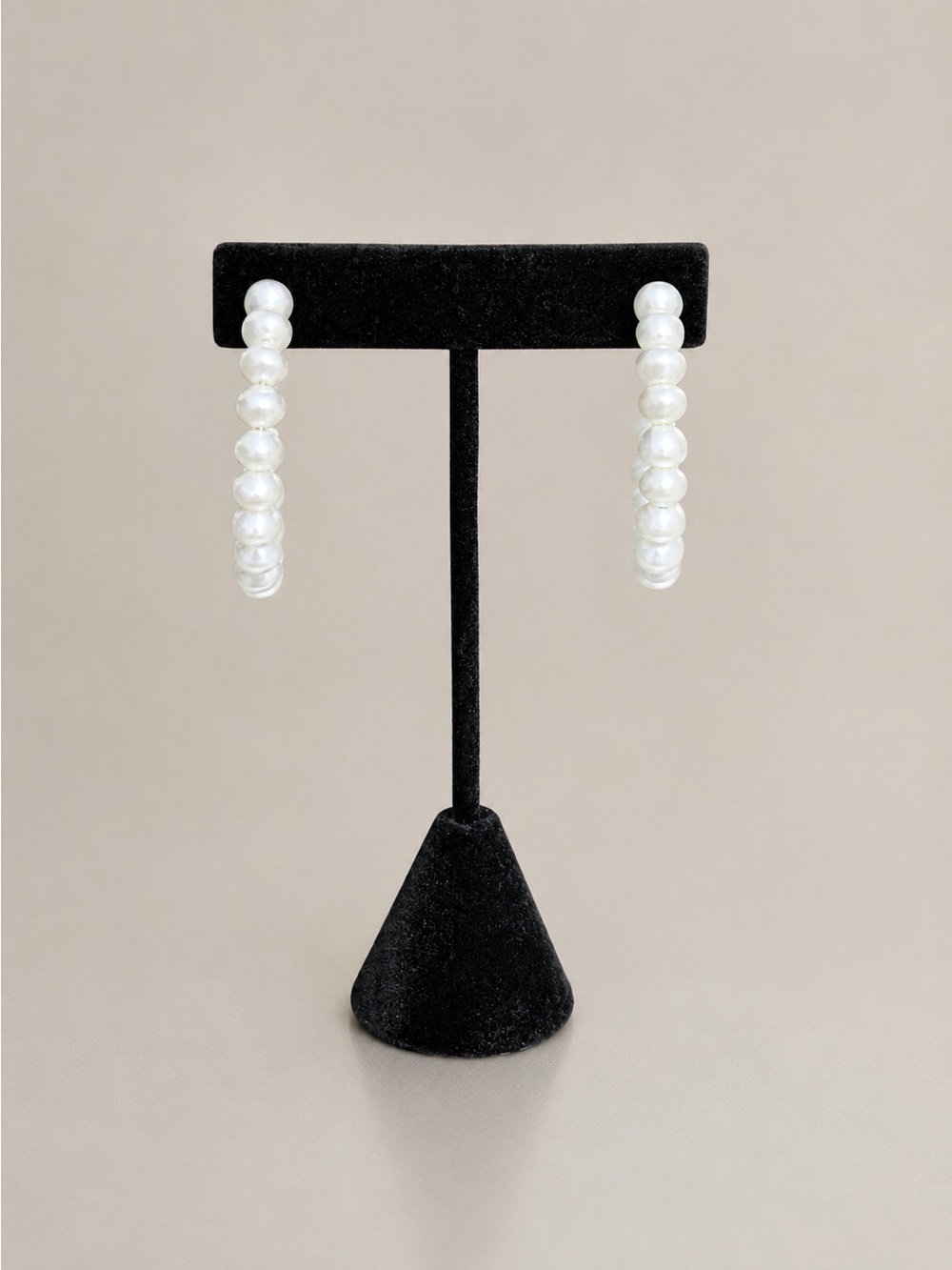 J. Crew Pearl Hoop Earrings - White Pearlescent Hoops